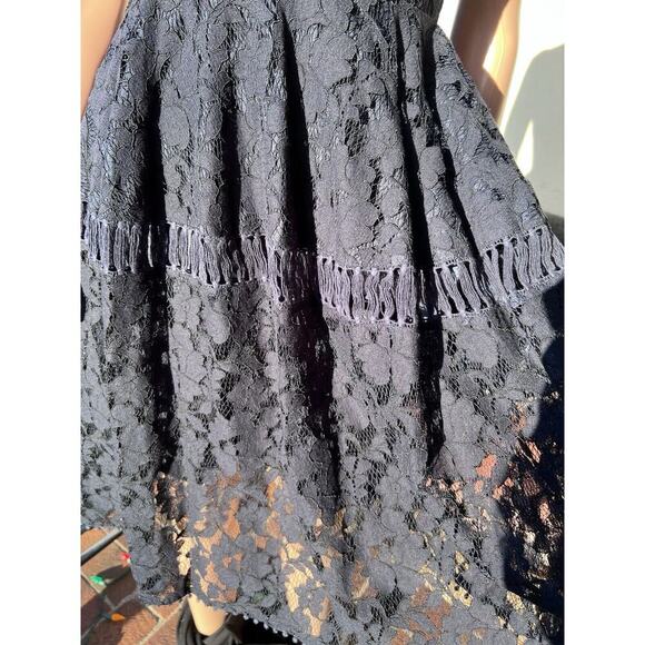 N/Nicholas Floral Lace Plunge Neck Fit&Flare Dress W Pockets Size 4 Retail $595 - Picture 7 of 12